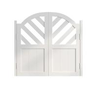 Solid Wood Cafe Swing Doors Double Hinged Entrance Doors White Partition Door for Hallway Porch Shop100x90cm Stylish & Durable Design