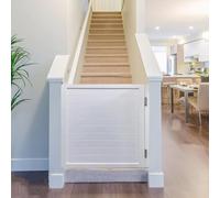 Solid Wood Cafe Swing Doors - Two-Way Opening, Half Size for Bar, Kitchen & Bathroom - Ele White h - 90cm Height x 85cm Width - Perfect Slish Entrance Solut
