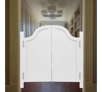 Solid Wood Cafe Swinging Doors Elegant Double Door with Stainless Steel Hinges for Kitchen & Bathroom Stylish White 70x80cm Perfect for Modern Spaces