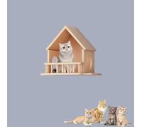Solid Wood Cat Climbing Frame, Wall-mounted Cat Wall Furniture, Cat Shelf, Various Cat Wall Element Accessories, Free Choice DIY(Size:S4)