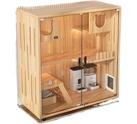 Solid Wood Cat House Indoor Pet Cage Double-layer Cabinet Cat Room Pet Nest