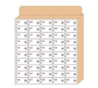 Solid Wood Cell Phone Storage Cabinet with 12/24/36/48/60 Slots - Wall-Mounted Phone Holder for Schools & Offices - Ideal for Classroom & Exam Use (Brown Size: 50)