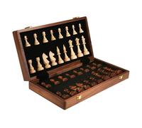 Solid Wood Chess Set, Foldable Portable Travel Board for Beginners & Pros, Family Educational Games & Gift(39X39cm)