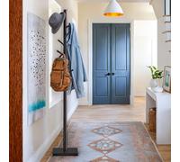 Solid Wood Coat Rack, Free Standing Hall Coat Tree with 8 Hooks, 3 Height Options, Ink Black