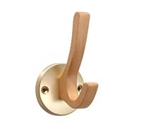 Solid Wood Coat Rack Wall Mounted, Rustic Round Towel Hooks | Wall Decorative Organiser Racks, Rounded Scratch-Resist, for Hallway, Entryway, Bedroom, Kitchen(7055 Beech)