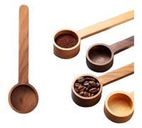 Solid Wood Coffee Scoop, Black Walnut Measuring Spoon for 10g Coffee Beans, Ergonomic Tea Scoop, Wooden Flour Scoop, Rustic Kitchen Utensil, For Barista Tool(D)