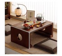 Solid Wood Coffee Table with Storage Shelf, Rustic Rectangular Center Table for Living Room, Farmhouse Tea Table for Home or Office