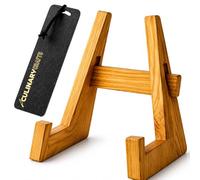 Solid Wood Cookbook Stand & Book Rest - Wooden Recipe Holder, Kitchen iPad & Tablet Stand, Multi-Use Display Easel for Cookbooks, Vinyl Records & Chopping Boards, Hands-Free Reading Stand