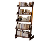 Solid Wood Corner Bookshelf 62.6" Tall, Narrow Wooden Bookcase with Wide Open Shelves, Stylish Vertical Storage Rack for Home & Office Display