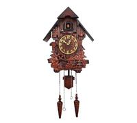 Solid Wood Cuckoo Wall Clock Vintage Hanging Singing Bird Coo Coo Pendulum Clock, Antique Home Decor Gift