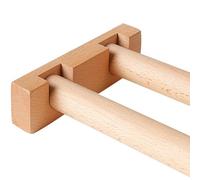 Solid Wood Curtain Rod - 40cm Beech Log Single/Double Rod with Roman Shade Bracket Silent Operation Stylish Home Decor Solution Durable Support for Elegant Interiors