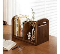 Solid Wood Desk Shelf Cact Veal nizer for Home Office Boo Small Table Bookcase (Black Walnut 13x7.8x8.6in) Multi Level Sto Solut