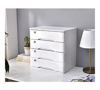 Solid Wood Desk with Lockable DrawersA4 Document Storage Box & Flat File CabinetIdeal for Home Office Organization & Secure File Management