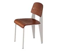 Solid Wood Dining Chair with Metal Frame and Backrest, Nordic Style for Home, Cafe, Kitchen, Bedroom, and Living Room