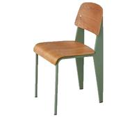 Solid Wood Dining Chair with Metal Frame and Backrest, Nordic Style for Home, Cafe, Kitchen, Bedroom, and Living Room