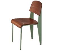 Solid Wood Dining Chair with Metal Frame and Backrest, Nordic Style for Home, Cafe, Kitchen, Bedroom, and Living Room