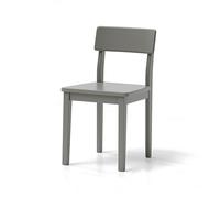 Solid Wood Dining Chairs, Mid Century Modern Kitchen Chair with Curved Backrest, Practical Desk Chair Armless Side Chair for Dining Room, Living Room, Space Saving(40x43x78cm(16x17x31inch), Gray)