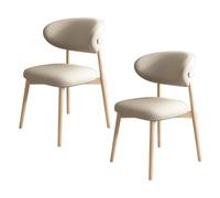 Solid Wood Dining Chairs Set of 4 with PU Leather Backrest, High Load Bearing, Wooden Legs - Ideal for Restaurant, Living Room, Hotel, Bedroom