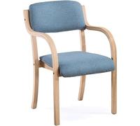 Solid Wood Dining Chairs with Arms, Comfortable Upholstered, Nordic Kitchen and Dining Room Use