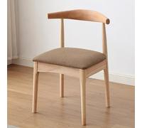 Solid Wood Dining Room Chairs, Modern Farmhouse Elbow Side Chairs with Curved Open Back, Set of 2 for Home and Office Meetings