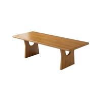 Solid Wood Dining Table - 180cm Rustic Rectangular Table for Restaurant & Home, Ideal for Small Apartments & Dinner Gatherings, Durable Log Workbench Design