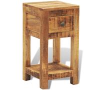 Vidaxl Nightstand With 1 Drawer Solid Mango Wood, Brown