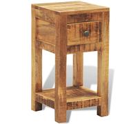 Solid Wood Display Side Table Nightstand with 1 Drawer vidaXL