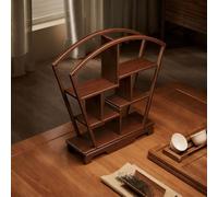 Solid Wood Display Stand, Chinese-Style Tea Table Shelf, Sturdy Rack for Home Office and Craft Shows, Perfect for Showcasing Decor and Artifacts