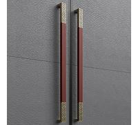 Solid Wood Door Handle for Sliding Barn Door, Rectangle Front Door Handle with Screws, Exterior Interior Push Pull Handle, Single/Two-Side Install