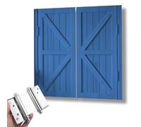 Solid Wood Double Cafe DoorsAutoClose Hinged Swing Doors for Kitchen Bathroom Bar & HallwayStylish Blue Finish 150x100cmDurable Elegant Interior Doors