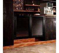 Solid Wood Double Cafe Swinging Doors, 27.6-59.1 in Wide, Hinged Half Door with 180° Bidirectional Swing for Bar Entrance, Kitchen, Hallway (31.5x35.4 in)