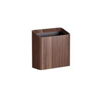Solid Wood Double-Lid Square Trash Can High-Value Waste Bin for Living Room & Home Large Capacity Stylish Trash Bin (Brown)
