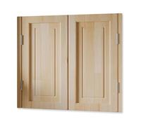 Solid Wood Double Sa Doors 70 150cm Café SLE Swinging Barn Doors with Hins for Entry Kitchen Living Room Office (Wood Color W76*H90cm)