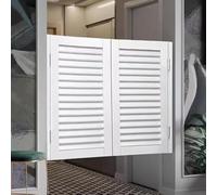 Solid Wood Double Swing Saloon Doors for Kitchen, Auto Close Cafe Partition Door, Two-Way Open for Easy Access
