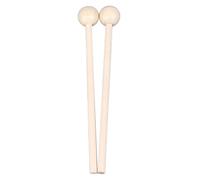 Solid Wood Drumsticks, 2 Pcs Round Head Mallets, Short Size - Crisp Sound, Lightweight Comfort, Durable Playing for Hand Pan Drums (Short Version)