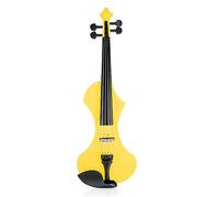 Solid Wood Electric Violin, Silent Violin, Professional Performance Violin, Adult Violin, 7 Color Options (Yellow)
