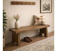 Solid Wood Entryway Bench Adjustable 24" 59" Rustic Farmhouse Shoe rage Ver tile End of Bed Seating for Bedroom Dining Room Kitchen Outdoor Garden Window Seat