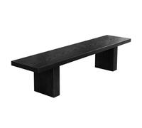 Solid Wood Entryway Bench Seat for Dining Table or Kitchen Farmhouse Indoor Table Bench for End Of Bed Ideal for Entryway or Bedroom Black Finish (100cm/39.4in)