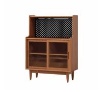 Solid Wood Entryway Cabinet, Simple Design Storage Sideboard for Home, Kitchen, or Dining Room, Wall-Mounted Tea Cabinet, Space-Saving Organizer, 100CM x 40CM x 120CM