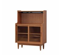 Solid Wood Entryway Cabinet, Simple Design Storage Sideboard for Home, Kitchen, or Dining Room, Wall-Mounted Tea Cabinet, Space-Saving Organizer, 100CM x 40CM x 120CM