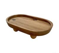Solid Wood Entryway Storage Tray Oval and Round Key Holder Organizer | Smooth easy to clean for surface multifunctional catch-all for keys sunglasses wallets decorative oval 19.8x11.8x4.3cm round