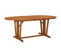 vidaXL Solid Wood Eucalyptus Garden Table Wooden Patio Extendable Dining Table