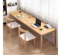 Solid Wood Executive Desk, Modern Writing & Computer Workstation for Home Office, Stylish Dual User Study Solution, Ideal for Work and Collaboration