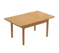 Solid Wood Extendable Dining Table for 4-8 People, Seamless Extension, Farmhouse Style with Diagonal Legs, Perfect for Small Space Kitchens