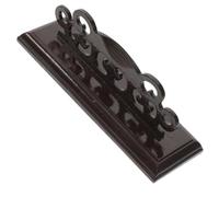 Solid Wood Fan Display Holder 12x4x3.5cm Chinese Style Folding Fan Stand | Classic Black Finish, Smooth Burr-Free Surface, Stable Base, for Galleries, Offices or Curio Cabinet Presentation