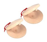 Solid Wood Finger Castanet, Convenient Carry, Easy Learn, Fingerguard Design, for Ensemble, Orchestra, Performance, Teaching