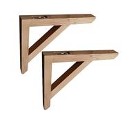 Solid Wood Floating Shelf Bracket - Heavy Duty L-Shaped Supports for Wall Mounting - Red Oak, Cherry, Dark Walnut - Perfect for Home Decor & Storage Solutions