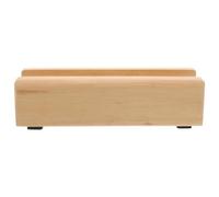 Solid Wood Floor Mirror Stand with Anti-Slip Base for Full Length Mirrors and Frames, Light Brown, 25X8X7 Inches