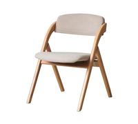 Solid Wood Foldable Chair, Foldable Dining Chair, Home Backrest Chair, Foldable Conference Chair, Office Chair, Does Not Take Up Space, 1 Piece(Khaki)