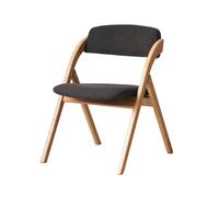 Solid Wood Foldable Chair, Foldable Dining Chair, Home Backrest Chair, Foldable Conference Chair, Office Chair, Does Not Take Up Space, 1 Piece(Dark Brown)